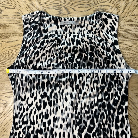 Marc New York Andrew Marc Leopard Print Sleeveless Top Black/Gray, Women’s Small - Picture 5 of 6